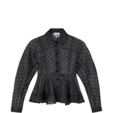 Camicia a pois in nero Ganni - donna 