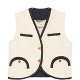 Gilet con profili a contrasto in beige Blazé milano - donna 