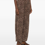 Pantaloni affusolati in pizzo in marrone Rowen rose - donna 