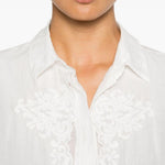 Camicia a maniche lunghe in bianco 