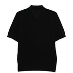 Polo a coste con zip in nero Kangra - uomo 
