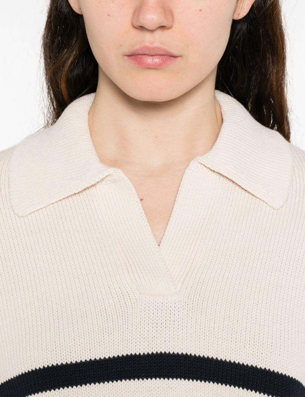 Maglione a righe a maniche lunghe in beige Maxmara weekend - donna 