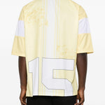 T-shirt con numero floreale in giallo Ih nom uh nit - uomo 
