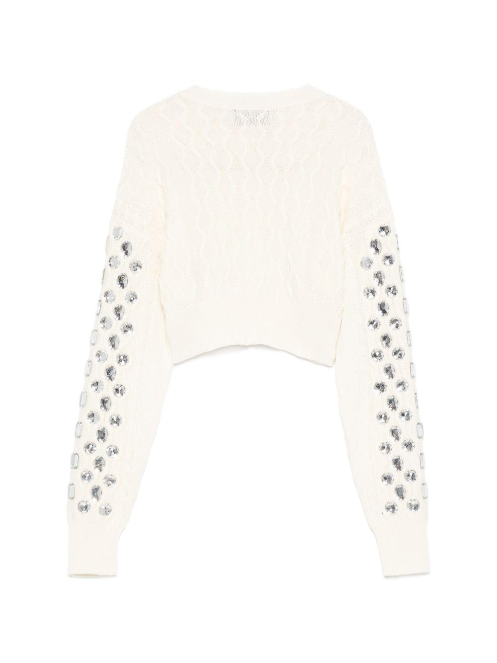 Cardigan corto con decorazione in avorio Giuseppe Di Morabito - donna 