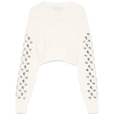 Cardigan corto con decorazione in avorio Giuseppe Di Morabito - donna 