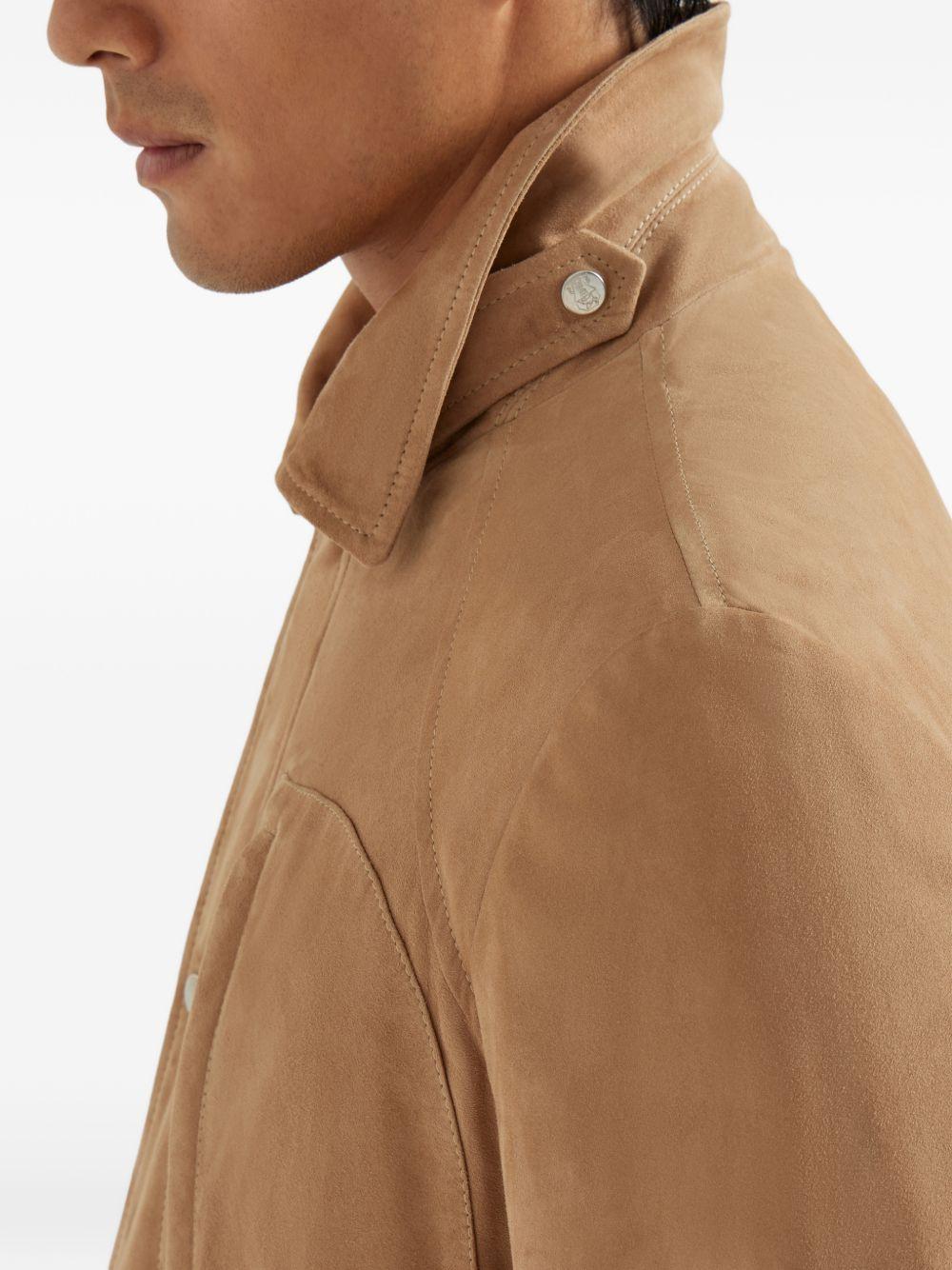 Giacca in camoscio in marrone Brunello cucinelli - uomo 