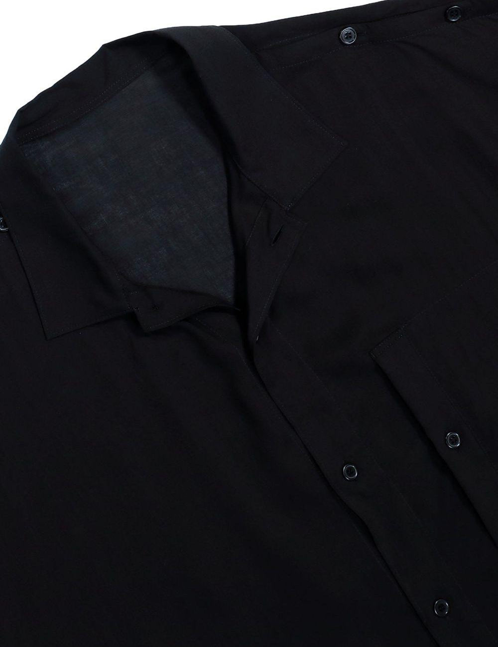Camicia a maniche corte in nero Yohji yamamoto - uomo 
