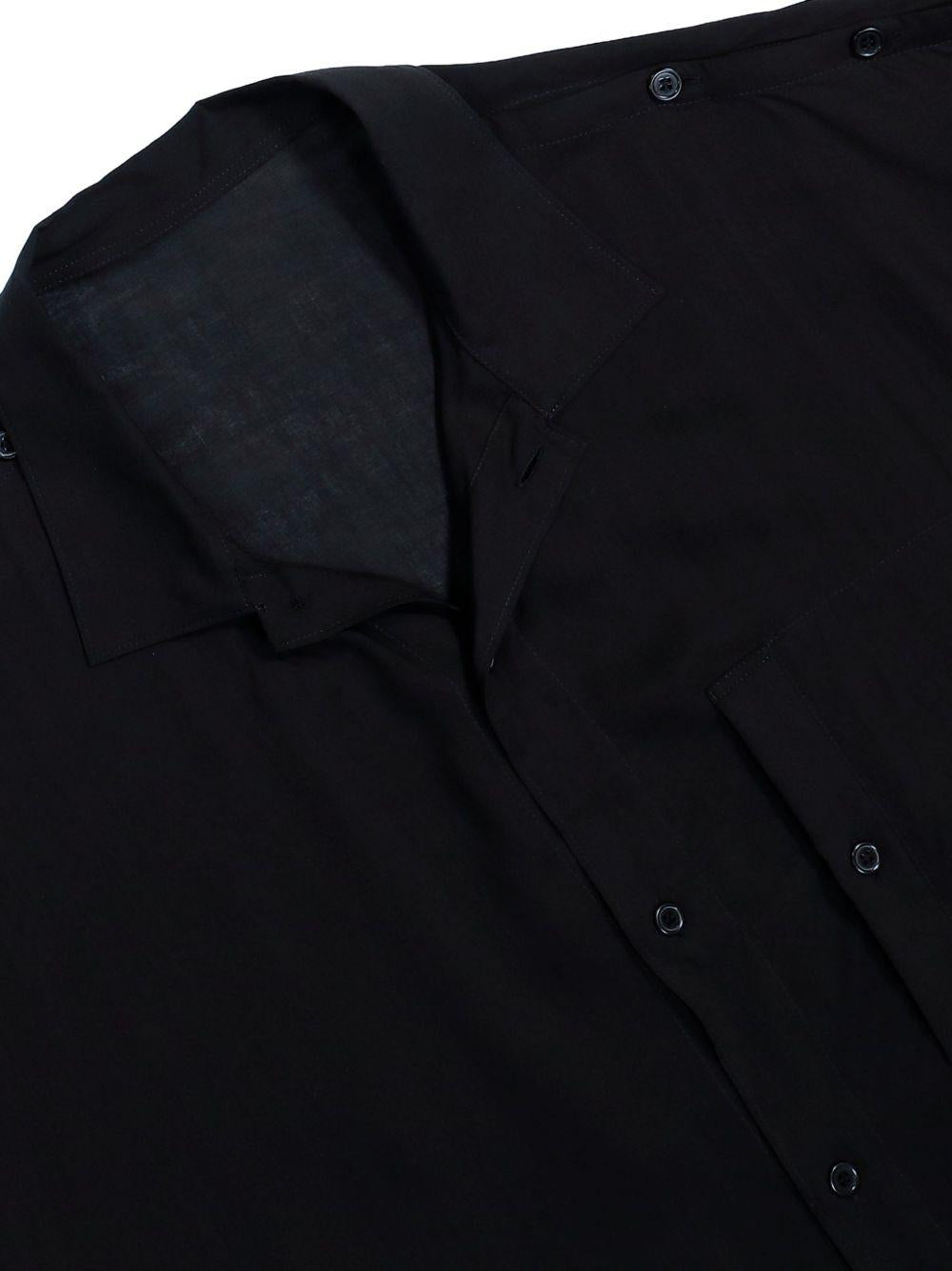 Camicia a maniche corte in nero Yohji yamamoto - uomo 