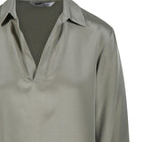 Blusa in cady di seta stretch dover in verde Maxmara - donna 