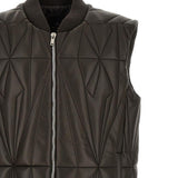 Gilet trapuntato geocamo in marrone Rick Owens x Moncler - unisex<BR/> 