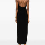 ABITO LUNGO SCOLLO HALTER IN NERO NORMA KAMALI - DONNA 