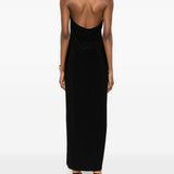 ABITO LUNGO SCOLLO HALTER IN NERO NORMA KAMALI - DONNA 