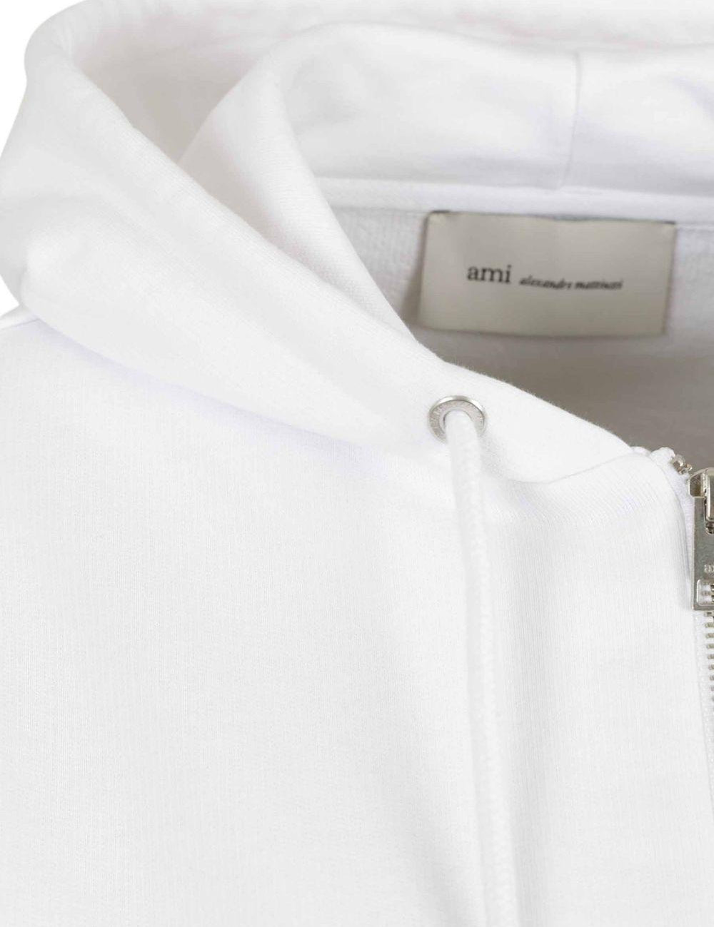 Felpa a maniche lunghe quota in bianco Ami paris - unisex 