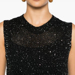 Top in maglia Melyssa con paillettes in nero Golden Goose - donna 