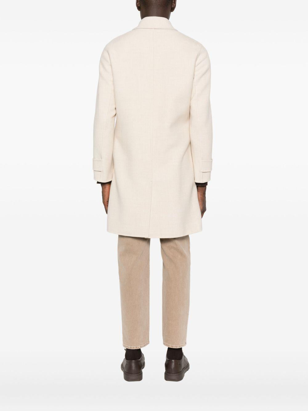 Cappotto monopetto con tasche a toppa in beige Eleventy - uomo 