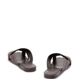 Ciabatte con fasce incrociate in marrone Tod's - donna 