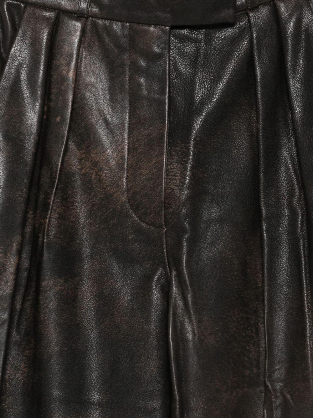 Pantaloni in pelle in marrone Alex perry - donna 