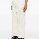 pantaloni plissettati in bianco gongdid design - uomo 