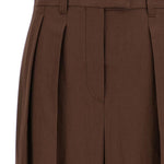 Pantaloni plissé in marrone Brunello cucinelli - donna 