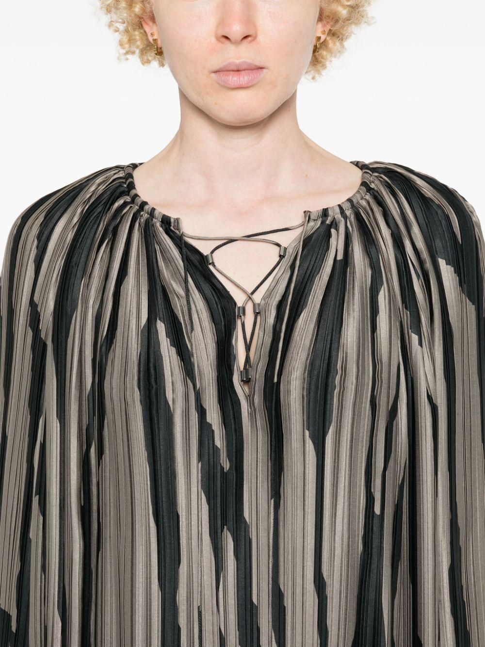 Blusa con stampa in grigio di Lanvin - donna 
