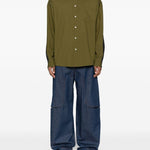 Camicia a maniche lunghe con tasca sul petto in verde Marni - uomo 