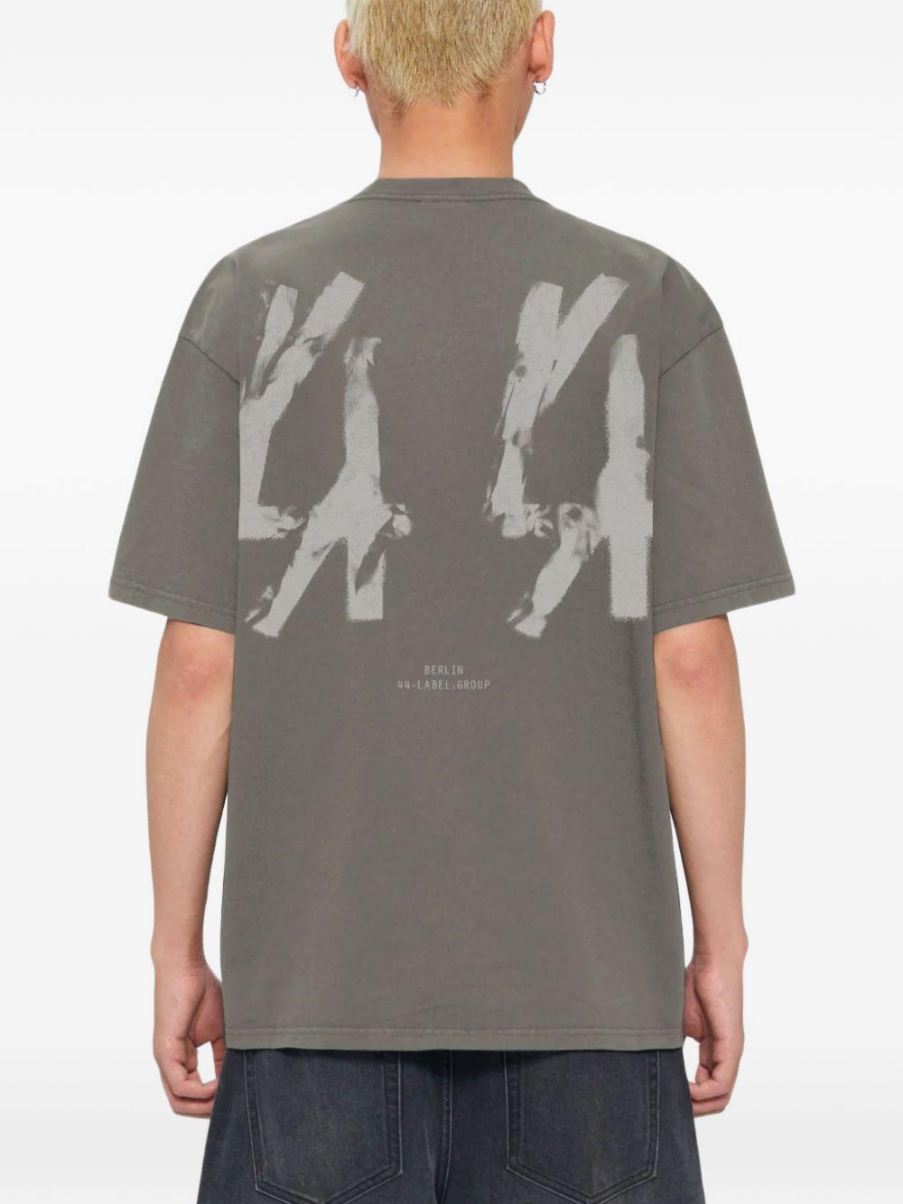 T-shirt con stampa grafica in grigio 44 label group - uomo 