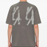 T-shirt con stampa grafica in grigio 44 label group - uomo 