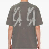 T-shirt con stampa grafica in grigio 44 label group - uomo 