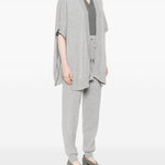 Cardigan a maniche corte in grigio Gotha - donna 