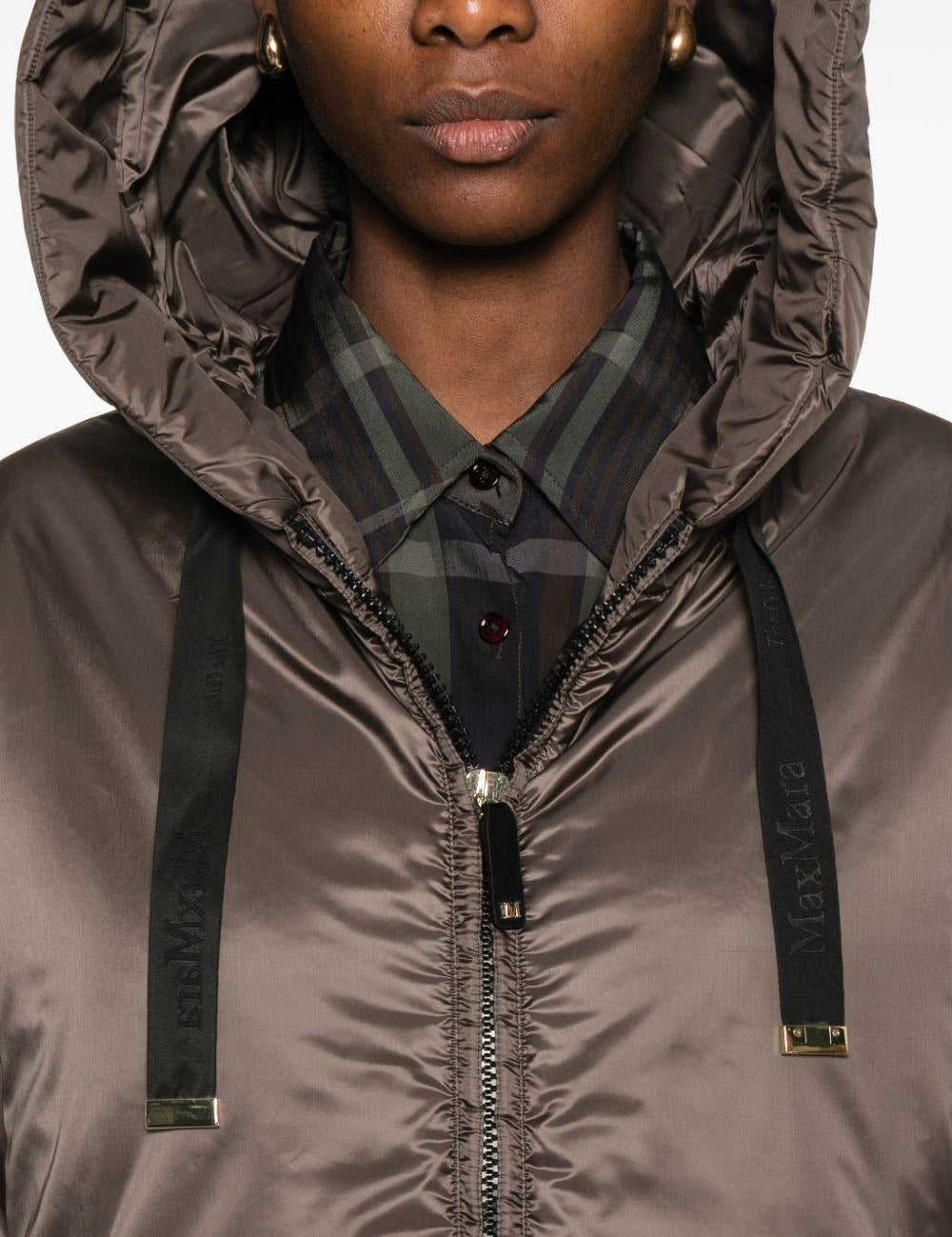Giacca Mtcdaria con cappuccio in marrone Max Mara the cube - donna 