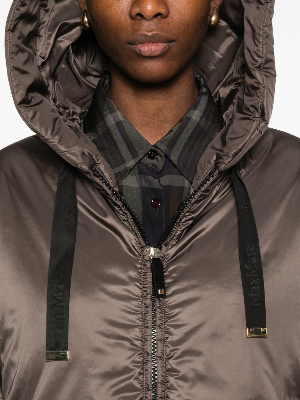 Giacca Mtcdaria con cappuccio in marrone Max Mara the cube - donna 