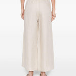 PANTALONI GAMBA AMPIA FELINO IN AVORIO MAXMARA WEEKEND - donna 