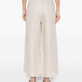 PANTALONI GAMBA AMPIA FELINO IN AVORIO MAXMARA WEEKEND - donna 