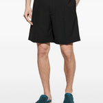 Shorts in lana vergine in nero Lanvin - donna 