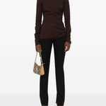 Pantaloni a gamba dritta con spacchi  in nero The latest - donna 