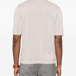 Maglione con scollo rotondo e rifiniture in beige Eleventy - uomo 