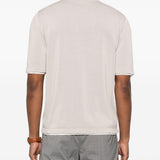Maglione con scollo rotondo e rifiniture in beige Eleventy - uomo 