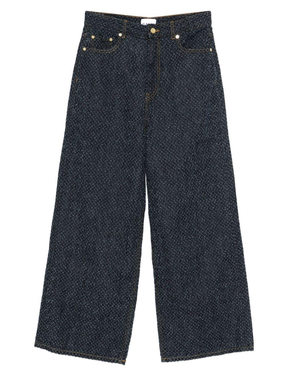 Jeans textured in blu Ganni - donna 