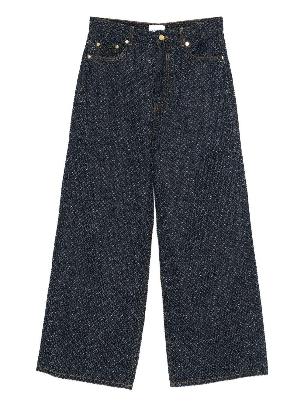 Jeans textured in blu Ganni - donna 