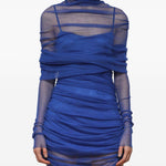 Abito mini in mesh in blu Christopher esber - donna 
