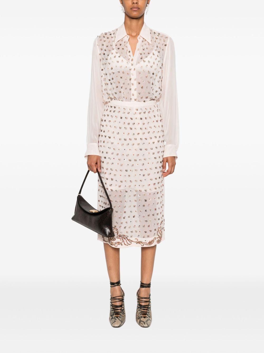 Gonna con cristalli sokna in rosa Dries van noten - donna 