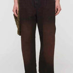 Jeans boyfriend a gamba ampia  in marrone Song for the mute - uomo 
