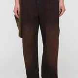 Jeans boyfriend a gamba ampia  in marrone Song for the mute - uomo 