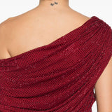 Abito midi drappeggiato in rosso Self-Portrait - donna 