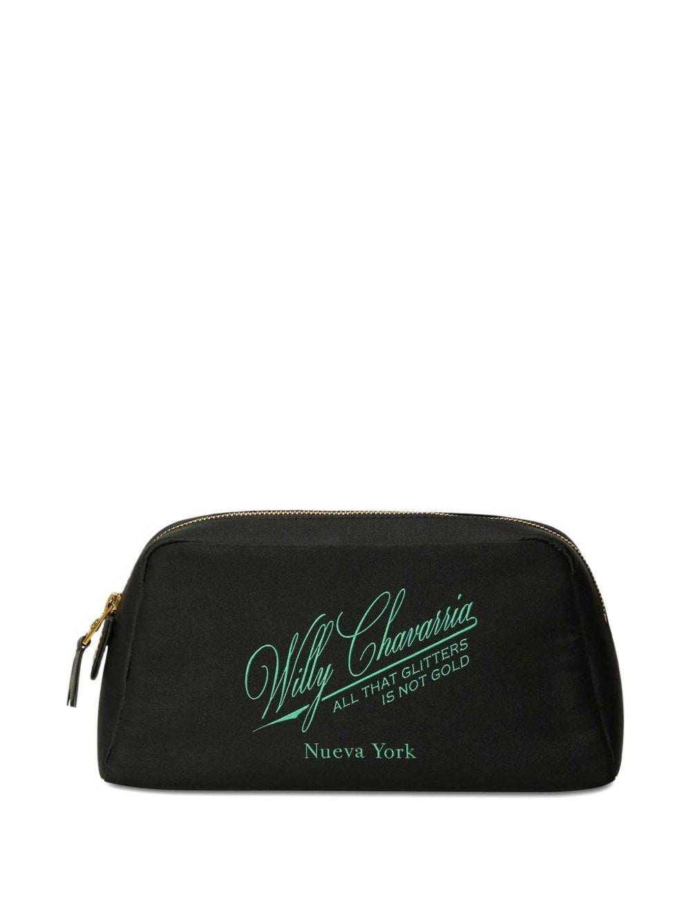 Trousse da bagno con zip in verde Willy chavarria - uomo 