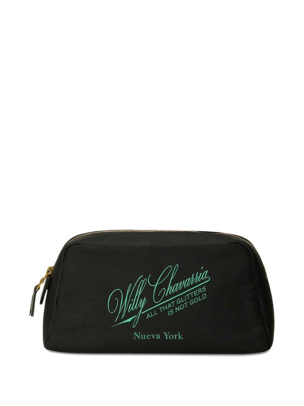 Trousse da bagno con zip in verde Willy chavarria - uomo 