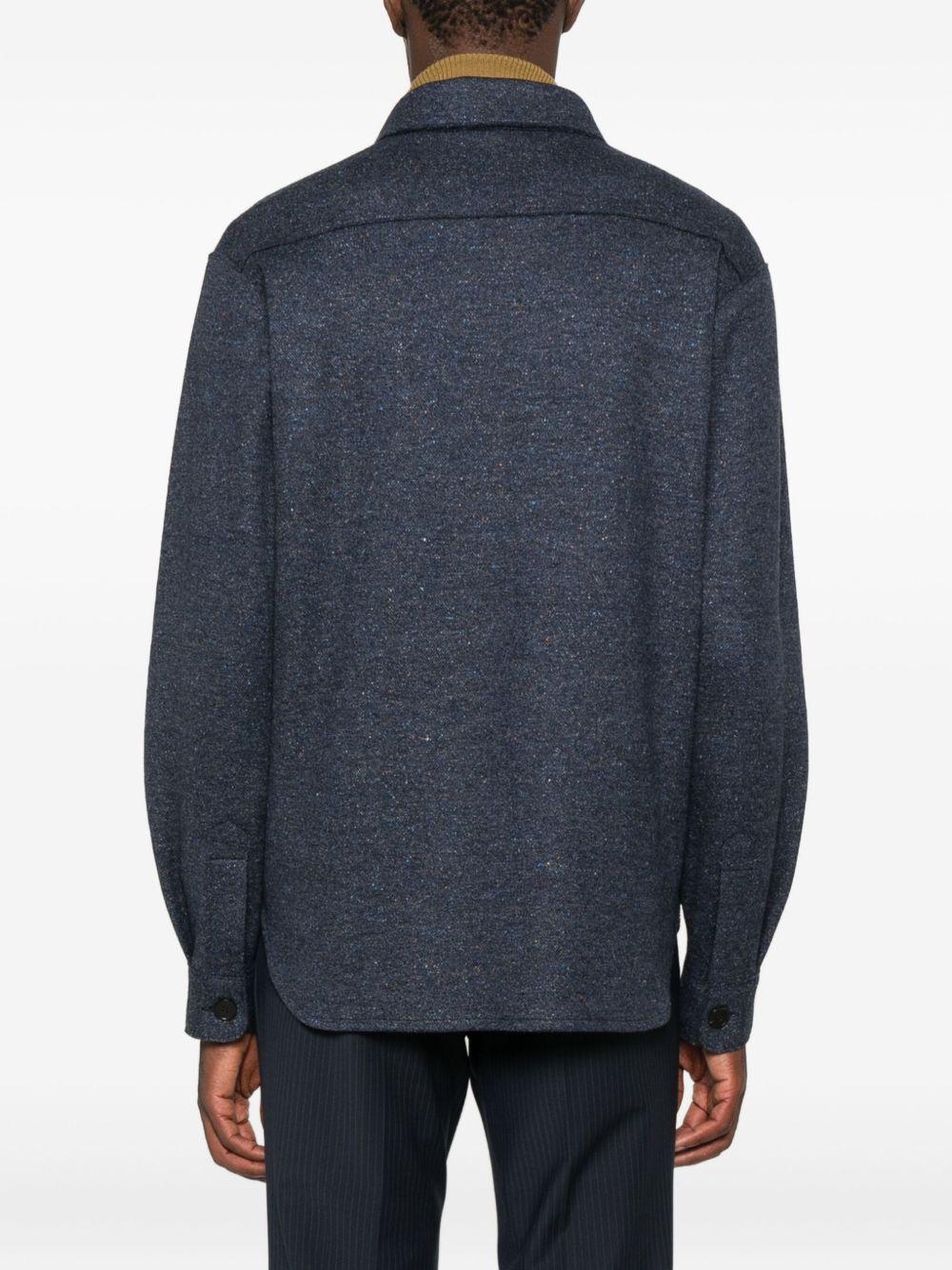 Giacca-camicia con bottoni in blu Harris wharf london - uomo 