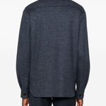 Giacca-camicia con bottoni in blu Harris wharf london - uomo 