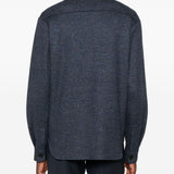 Giacca-camicia con bottoni in blu Harris wharf london - uomo 