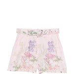 Pantaloncini con cintura e stampa floreale in rosa Charo ruiz ibiza 1989 - donna 
